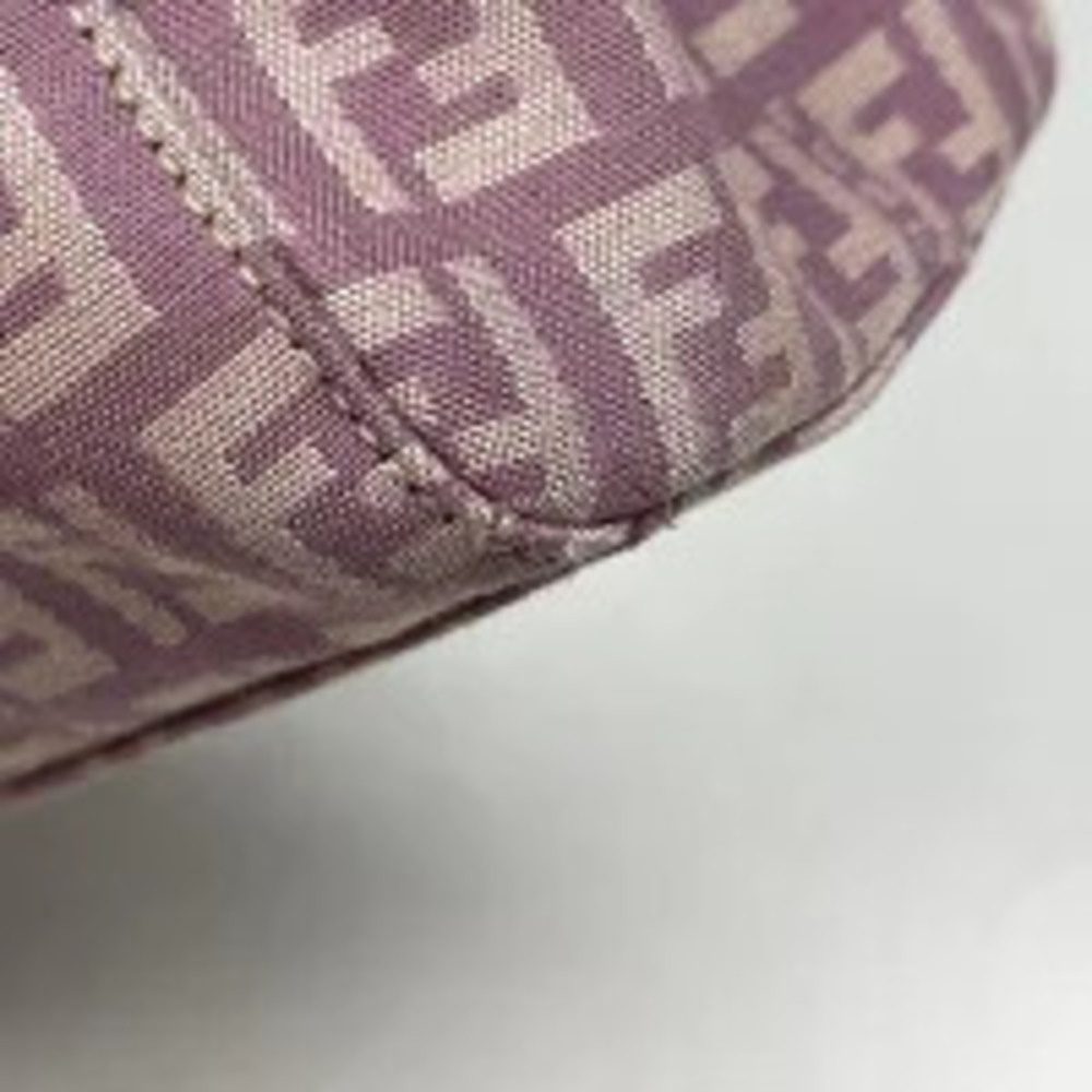 Fendi Zucchino Tote Bag Handbag Canvas Purple - Picture 3 of 7